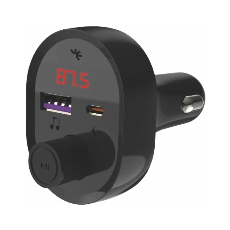MP3 Bluetooth and Car Charger with multi Charging Ports (Type-C PD and USB) 20W, with Type-C iPhone Charging Cable