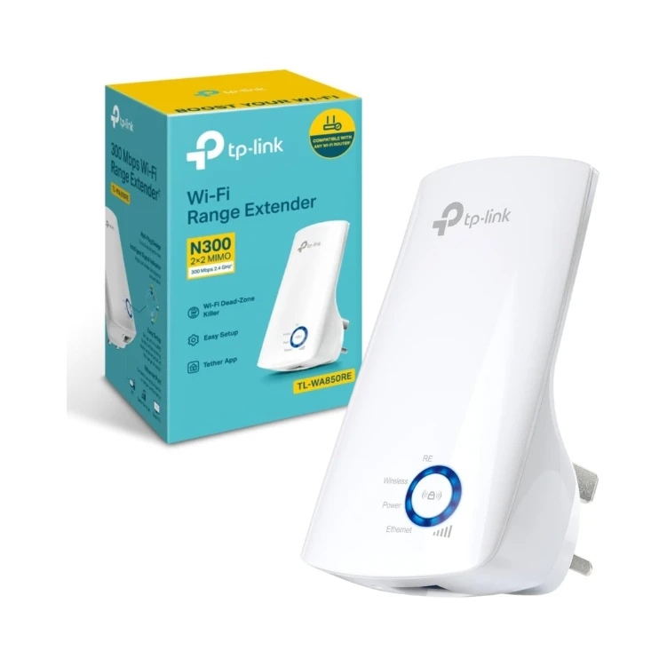 TP-Link TL-WA850RE 300Mbps Universal Wi-Fi Range Extender, Wireless, White, WiFi Range Expand Extender Booster Signal Indicator