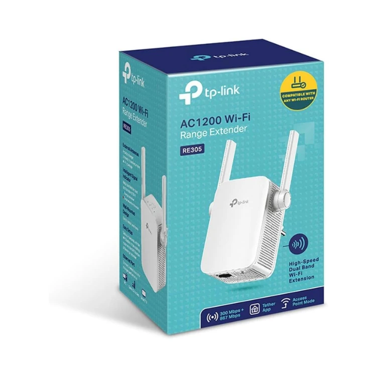 TP-Link | AC1200 WiFi Range Extender | Up to 1200Mbps | Dual Band WiFi Extender, Repeater, Wifi Signal Booster, Access Point| Easy Set-Up | Extends Internet Wifi to Smart Home & Alexa Devices (RE305)