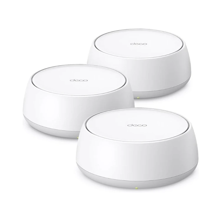 TP-Link Deco BE25(3-pack), BE3600 Mbps, 2×2.5 Gbps Ports, AI Supported Multi-Process Capability, Connectivity up to 150 Devices, VPN, WPA3, Dual-Band Wi-Fi 7 Mesh System