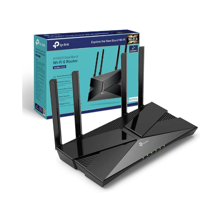 TP-Link WiFi 6 OneMesh Router, AX1800 Mbps Gigabit VPN Router, Dual-Core CPU Fibre Router, WPA3 Cybersecurity, Ideal for Gaming Xbox/PS4/Steam (Archer AX23)