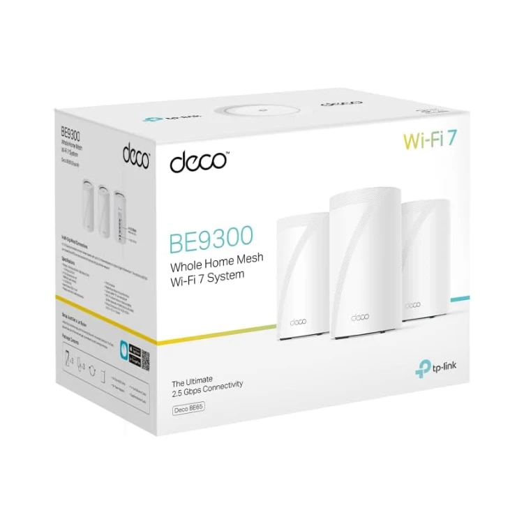 TP-Link Deco BE65 | BE9300 Whole Home Mesh WiFi 7 System