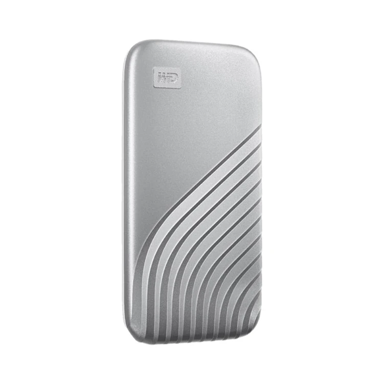WD 2TB My Passport SSD Portable External Solid State Drive, Silver, Sturdy and Blazing Fast, Password Protection with Hardware Encryption - WDBAGF0020BSL-WESN