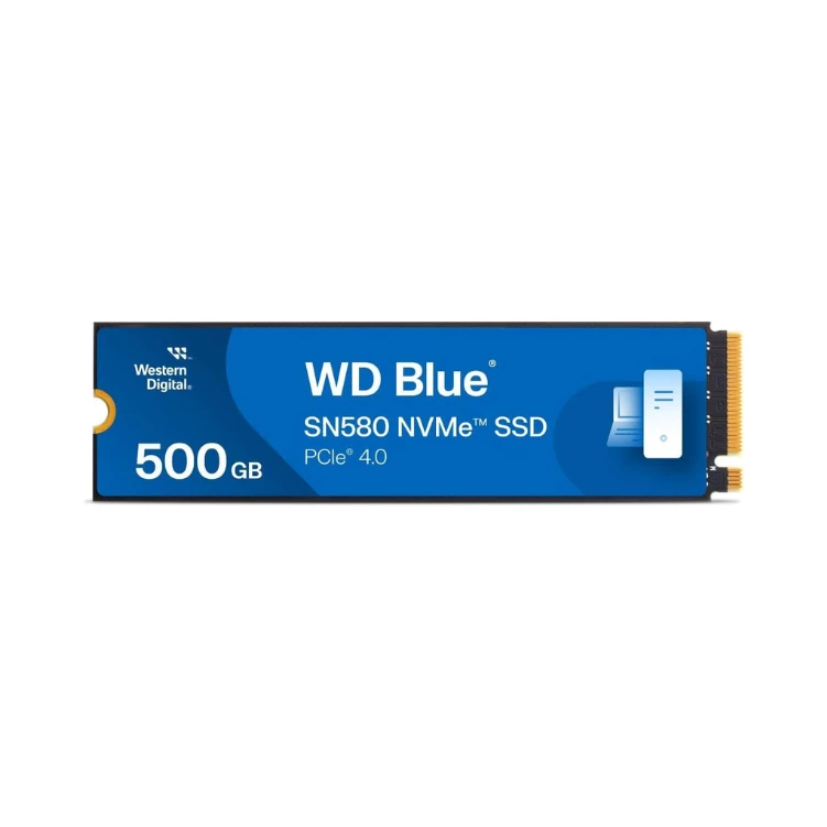 Western Digital 500GB WD Blue SN580 NVMe Internal Solid State Drive SSD - Gen4 x4 PCIe 16Gb/s, M.2 2280, Up to 4,000 MB/s - WDS500G3B0E