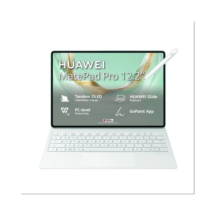 HUAWEI MatePad Pro 12.2" Tablet,12+512G OLED PaperMatte Display, PC-level WPS Office & HUAWEI Notes, GoPaint APP with Brushes, Glide Keyboard, Extra Care+ Wireless Mouse + M-Pencil+ Backpack (Black)