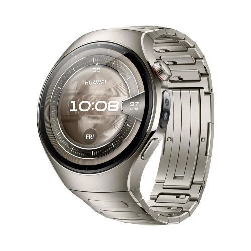 HUAWEI WATCH 5 46MM Smartwatch, Multi-sensing X-TAP technology, Real-Time Fingertip Blood Oxygen, Health Glance, eSIM, 2 Battery Modes, Intuitive Smart Gestures,iOS & Android,HUAWEI Care+, Silver