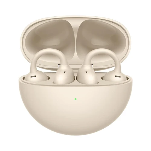 HUAWEI FreeClip Wireless Bluetooth Earphones, Futuristic Aesthetic Design, Feather-like Wearing, Open-ear Listen, Long Battery Life, iOS & Android, Water & Dust-resistant, Beige