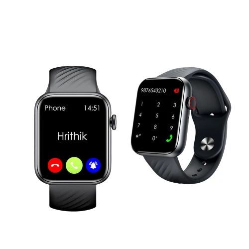 ITEL ICON-2 Smartwatch with BT Calling, 1.83" HD Display with a 550 nits Peak Brightness, Functional Crown, IP68, 150+ Watch Faces, 24Hr Health Monitor and Voice Assistant (Black)