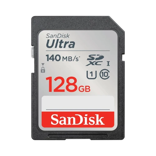 SanDisk 128GB Ultra SDXC UHS-I Memory Card - Up to 140MB/s, C10, U1, Full HD, SD Card - SDSDUNB-128G-GN6IN