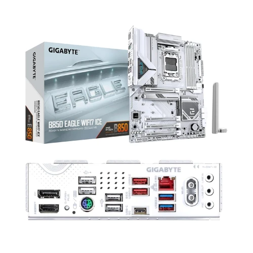 GIGABYTE B850 Eagle WIFI7 ICE AMD AM5 LGA 1718 Motherboard, ATX, DDR5, 3X M.2, PCIe 5.0, USB-C, WIFI7, 2.5GbE LAN, EZ-Latch