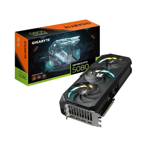 Gigabyte GeForce RTX 5080 Gaming OC 16G Graphics Card - 16GB GDDR7, 256 Bit, PCI-E 5.0, 2730MHz Core Clock, 3 x DisplayPort, 1 x HDMI, GV-N5080GAMING OC-16GD