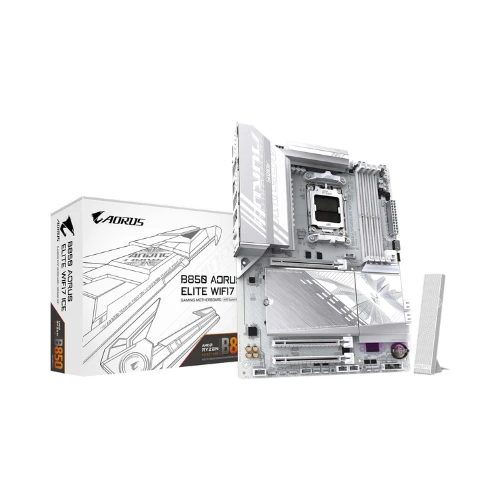 GIGABYTE B850 AORUS Elite WIFI7 AMD AM5 LGA 1718 Motherboard, ATX, DDR5, 3X M.2, PCIe 5.0, USB-C, WIFI7, 2.5GbE LAN, EZ-Latch, 5-Year Warranty