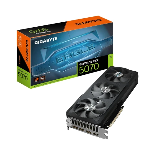 Gigabyte GeForce RTX 5070 Eagle OC SFF 12G Graphics Card - 12GB GDDR7, 192-bit, PCI-E 5.0, 2587MHz Core Clock, 3 x DP 2.1a, 1 x HDMI 2.1b, NVIDIA DLSS 4, GV-N5070GAMING OC-12GD