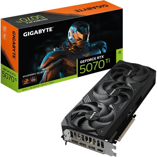 Gigabyte GeForce RTX 5070 Ti Gaming OC 16G Graphics Card - 16GB GDDR7, 256-bit, PCI-E 5.0, 2588MHz Core Clock, 3 x DP 2.1a, 1 x HDMI 2.1b, NVIDIA DLSS 4, GV-N507TGAMING OC-16GD