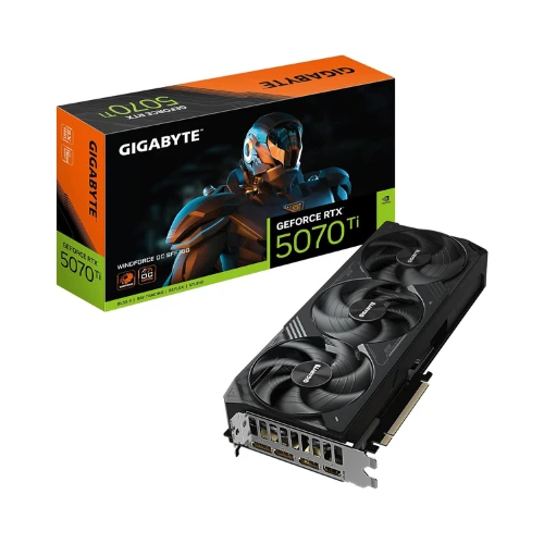 Gigabyte GeForce RTX 5070 Ti WINDFORCE SFF 16G Graphics Card - 16GB GDDR7, 256bit, PCI-E 5.0, 2452 MHz Core Clock, 3 x DP 2.1b, 1 x HDMI 2.1b, NVIDIA DLSS 4, GV-N507TWF3-16GD