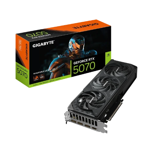 Gigabyte GeForce RTX 5070 WINDFORCE OC SFF 12G Graphics Card - 12GB GDDR7, 256 Bit, PCI-E 5.0, 2542 MHz Core Clock, 3 x DP 2.1a, 1 x HDMI 2.1b, NVIDIA DLSS 4, GV-N5070WF3OC-12GD