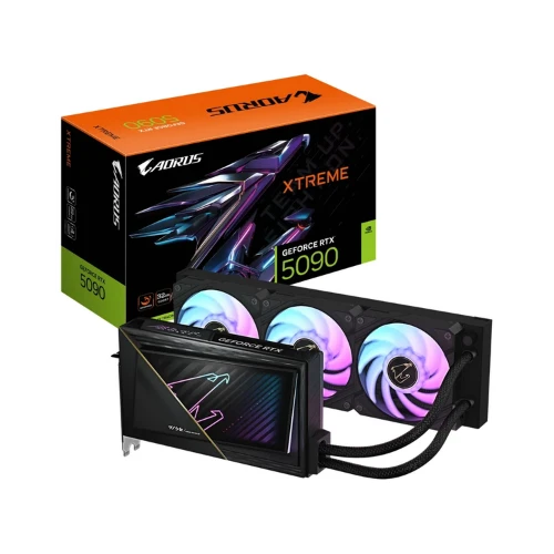 Gigabyte AORUS GeForce RTX 5090 Xtreme WATERFORCE 32G Graphics Card - 32 GB GDDR7, 512 Bits, PCI-E 5.0, 2655 MHz Core Frequency, 3 x DP 2.1a, 1 x HDMI 2.1b, NVIDIA DLSS 4, GV-N5090AORUSX W-32GD