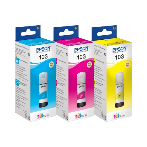 Epson 103 Ecotank Ink Bottle, Magenta Ink For Printer Refill, 65ml, Compatible with L3252, L3251, L3260, L3550, L3560, L5290, L5296, L5590