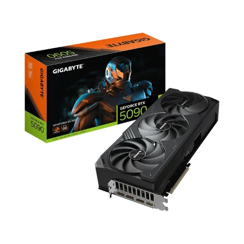 GIGABYTE GeForce RTX 5090 WINDFORCE OC 32G Graphics Card, WINDFORCE Cooling System, 32GB 512-bit GDDR7, GV-N5090WF3OC-32GD Video Card