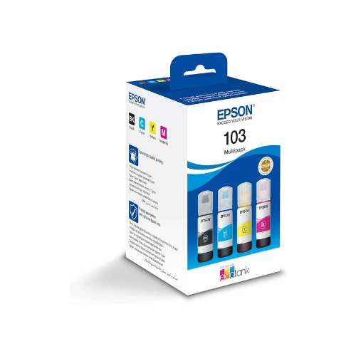Epson 103 Ink EcoTank 4-colour Multipack, Black, Magenta, Cyan, Yellow, Large-1pc