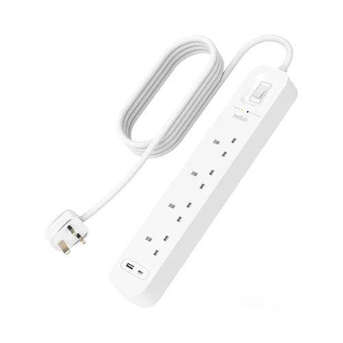 Belkin Connect Surge Protector with USB-C and USB-A Ports  (4Outlets)