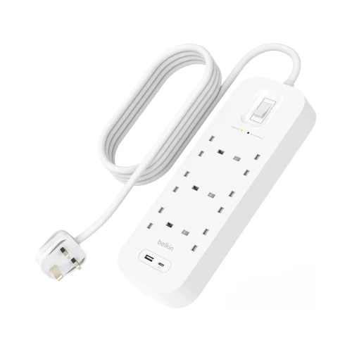 Belkin Connect Surge Protector with USB-C and USB-A Ports (6 Outlets)