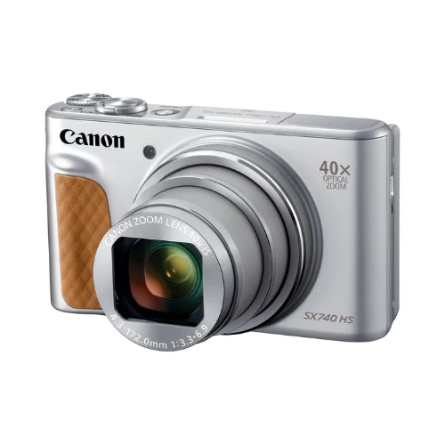 Canon PowerShot SX740 Digital Camera w/40x Optical Zoom & 3 Inch Tilt LCD - 4K VIdeo, Wi-Fi, NFC, Bluetooth Enabled (Silver)