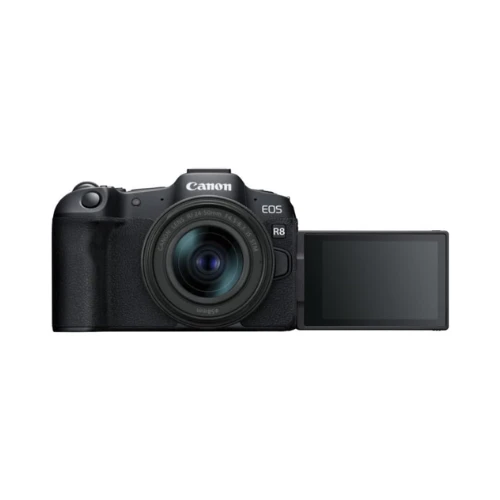 Canon EOS R8 + RF 24-50mm F4.5-6.3 - System Camera with 24.2MP, Dual Pixel AF II, Integrated Image Combination, LCD Touch Screen, UVC/UAC Compatible - Designed for Full Frame Creativity