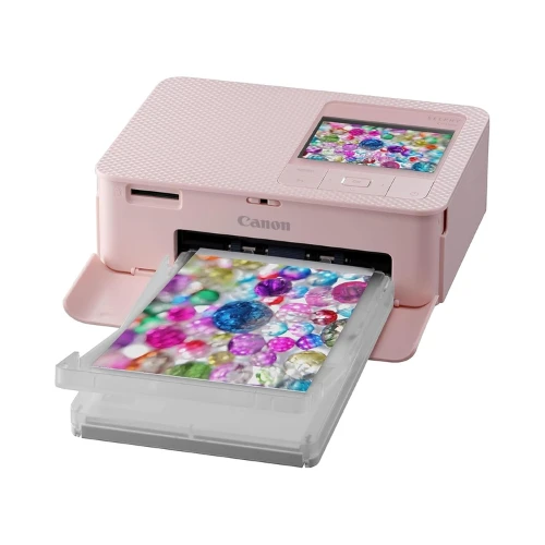 Canon SELPHY CP1500 Compact Portable Photo Printer (Upgraded CP1300 Model) Photos, Collages & Stickers | Wi-Fi & Direct printing | Smart Devices,Computers,Cameras,SD Card & USB-C Flash Drives (Pink)
