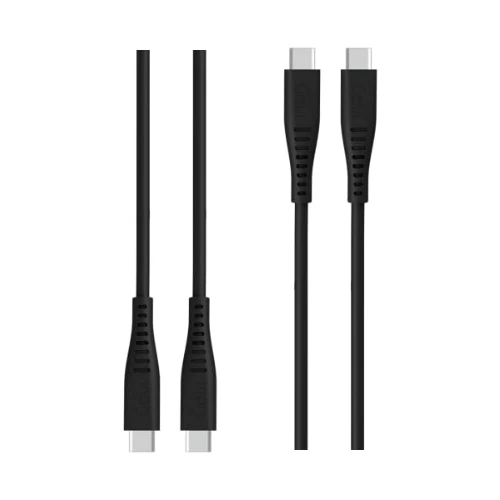 Goui Silicon Type-C to Type-C Charging and Data Cable, 1.5 m Length, Black