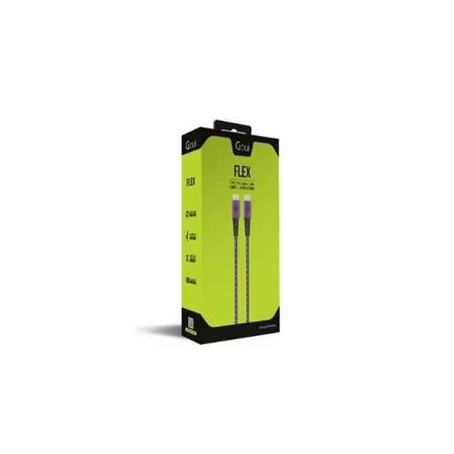 Goui Flex Type-C to Type-C Fast Data Transfer Cable, 1.5 Meter Length, Purple