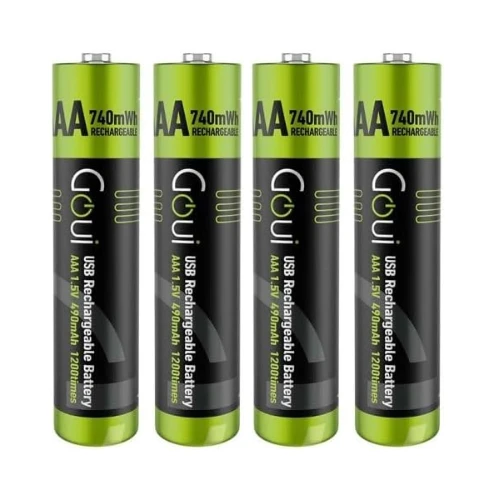 Goui 750mWh USB Rechargeable AAA Battery