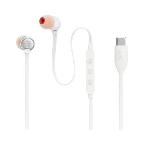 JBL TUNE 310C USB-C Wired Hi-Res In-Ear Headphones, White