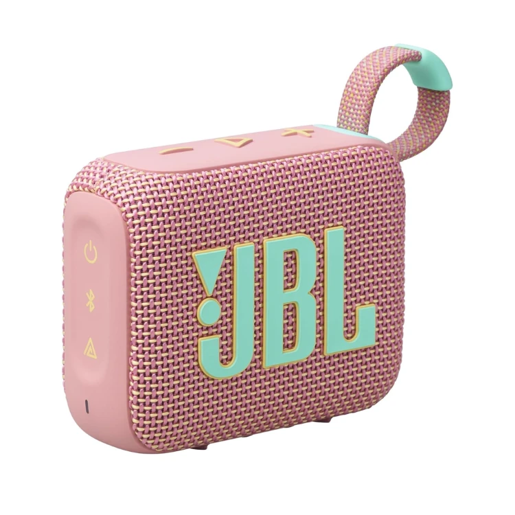JBL Go 4 - Ultra-portable Bluetooth speaker with large JBL Pro sound, a powerful bass sound, Playtime Boost function, water and dustproof design, pink
