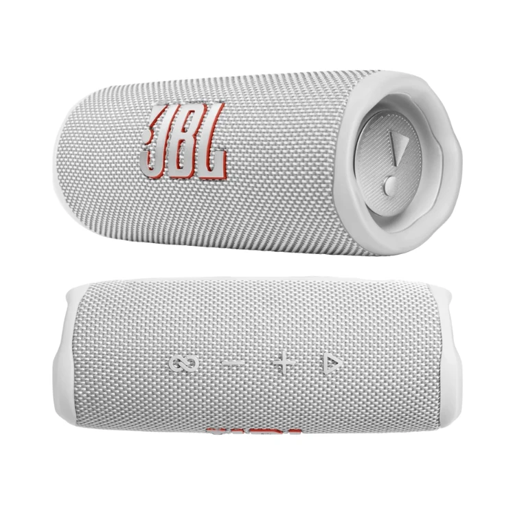 JBL Flip 6 Portable IP67 Waterproof Speaker with Bold JBL Original Pro Sound, 2-Way Speaker, Powerful Sound and Deep Bass, 12 Hours Battery, Safe USB-C Charging Protection - White, JBLFLIP6WHT
