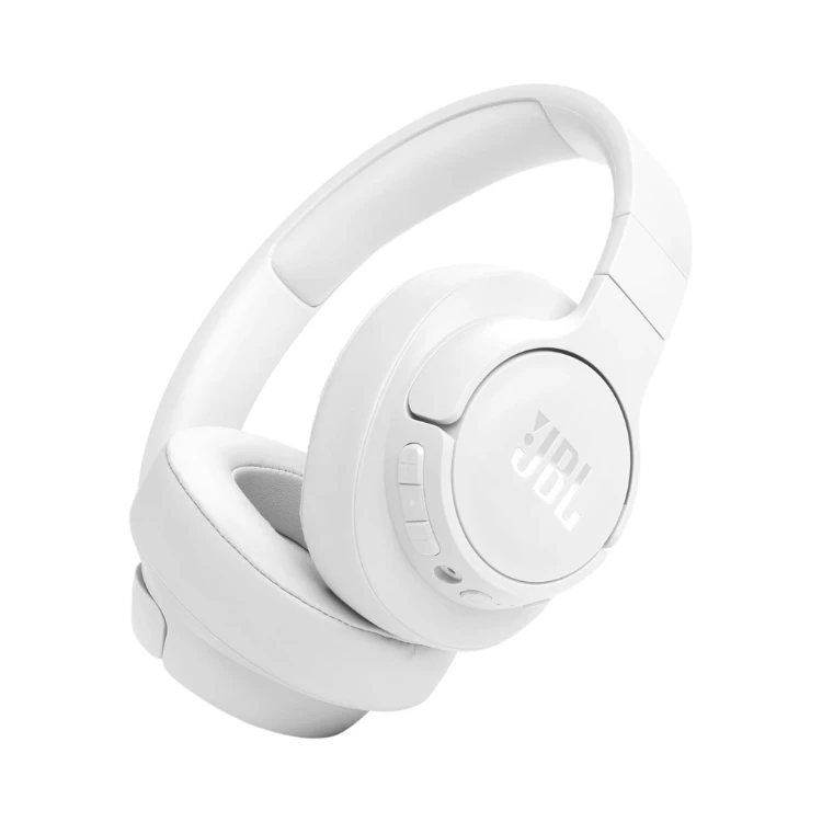 JBL Tune 770NC Adaptive Noise Cancelling Wireless Over-Ear Headphones, Pure Bass Sound, Smart Ambient, Bluetooth 5.3, Le Audio, VoiceAware, 70H Battery, Multi-Point Connect - White, JBLT770NCWHT