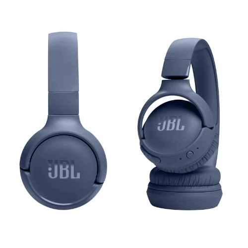 JBL Tune 520BT Wireless On-Ear Headphones, Pure Bass Sound, 57H Battery with Speed Charge, Hands-Free Call + Voice Aware, Multi-Point Connection, Lightweight and Foldable - Blue
