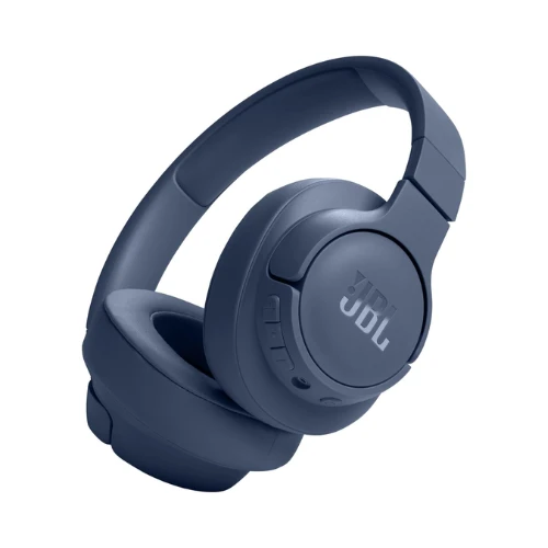 JBL Tune 720BT Wireless Over-Ear Headphones, Pure Bass Sound, Bluetooth 5.3, 76H Battery, Hands-Free Call, Multi-Point Connection, Foldable, Detachable Audio Cable - Blue