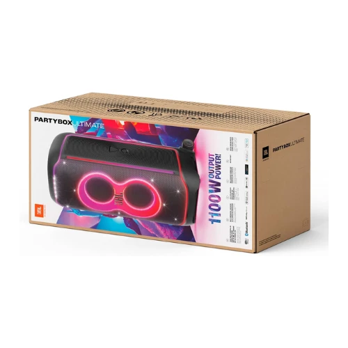JBL Partybox Ultimate Massive party speaker with powerful sound, multi-dimensional lightshow, and splashproof design