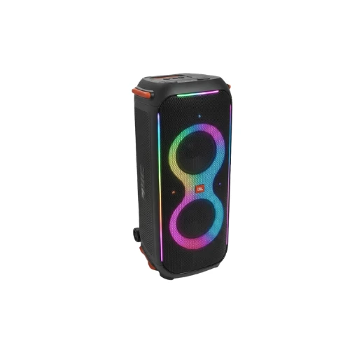 JBL Partybox 710 Party Speaker with 800W RMS Powerful Sound, Built-In Lights, IPX Splashproof Design, Easy-to-Grip Handle, Smooth-Running Wheels, Guitar & Mic Inputs - Black, JBLPARTYBOX710EU