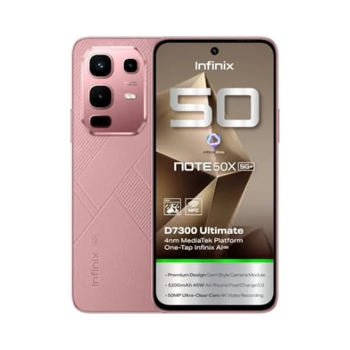 Infinix Note 50x 5G+ (16 GB (8+8) 256 GB) Sunset Spice Pink